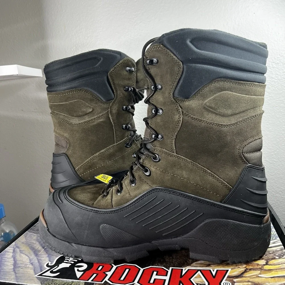 Rocky Men's 14M BlizzardStalker Steel Toe 1200g‎ Waterproof Work Boots NIB